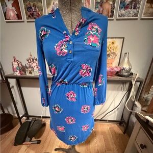 Lilly Pulitzer sz. Xs Floral Blue Dress